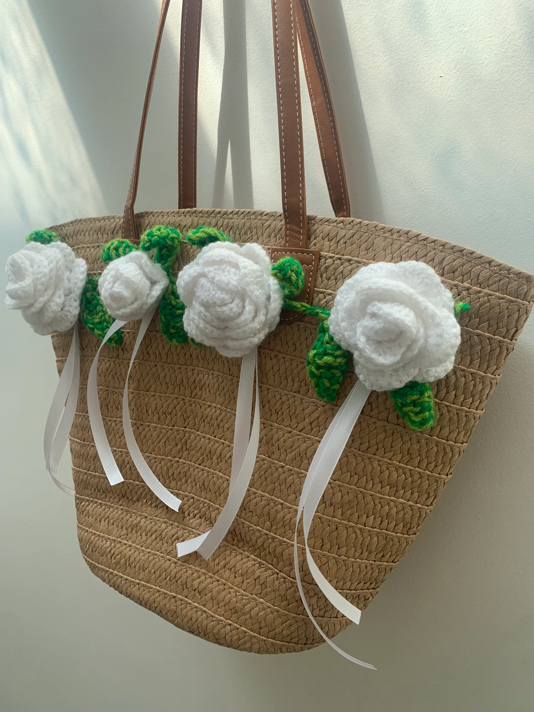 Basket/Bag by White Roses, Made By Anne. SALE! – photo 3